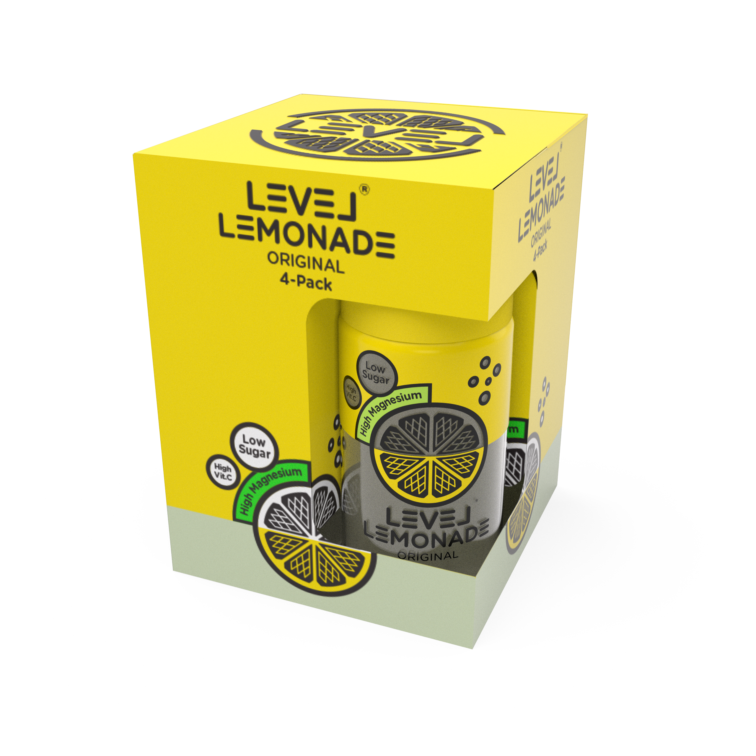 Exciting new packaging for Level Lemonade
