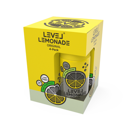 Exciting new packaging for Level Lemonade