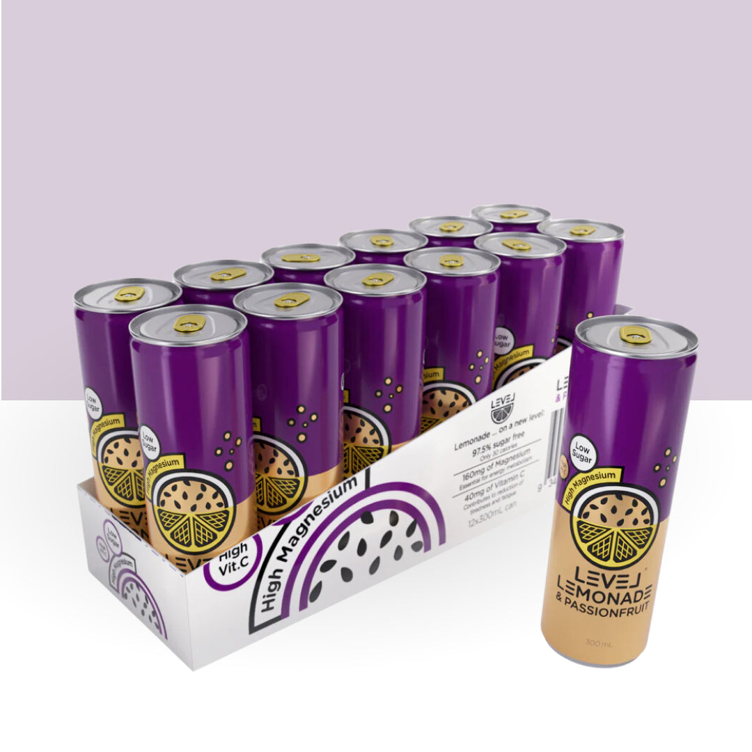 Lemonade & Passionfruit cans