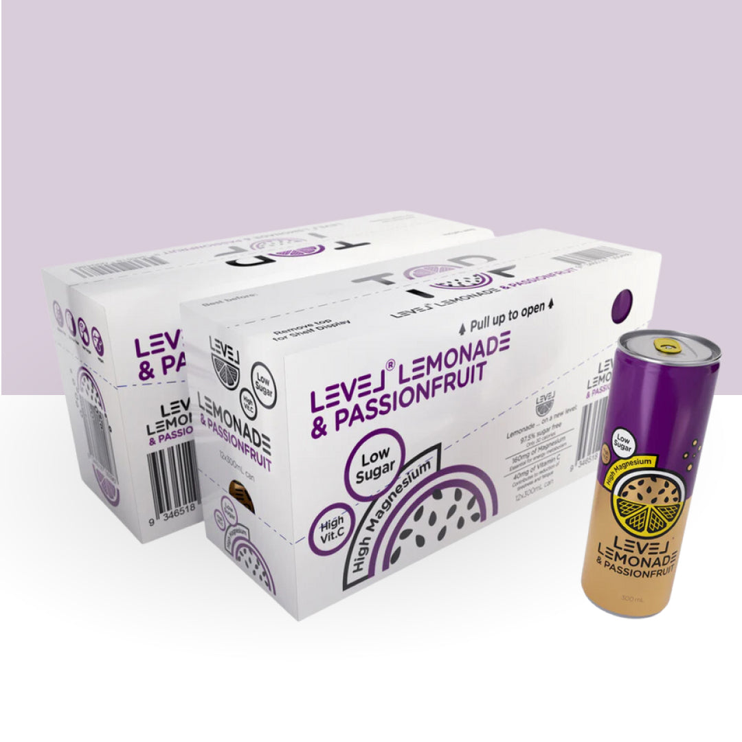 Lemonade & Passionfruit cans
